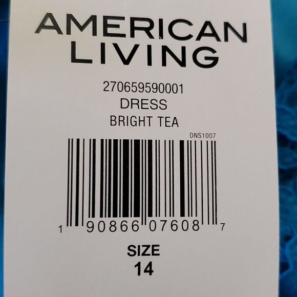 NWT,‎ blue lace dress. Sleevless size 15. By American Living. Great Easte… - Picture 9 of 9